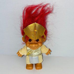 Russ Troll Doll Roman Gladiator Soldier Outfit Red Hair Brown Eyes